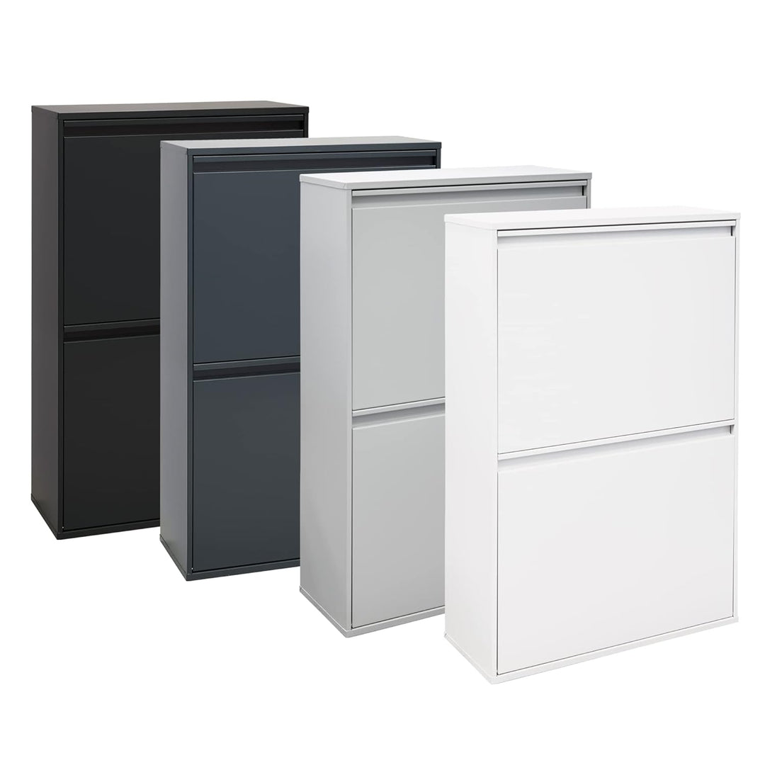 ARREGUI Basic CR601-B2 Mülltrennsystem aus Stahl | 4 Fächer Mülleimer für die Küche | 1 Extra Grosse