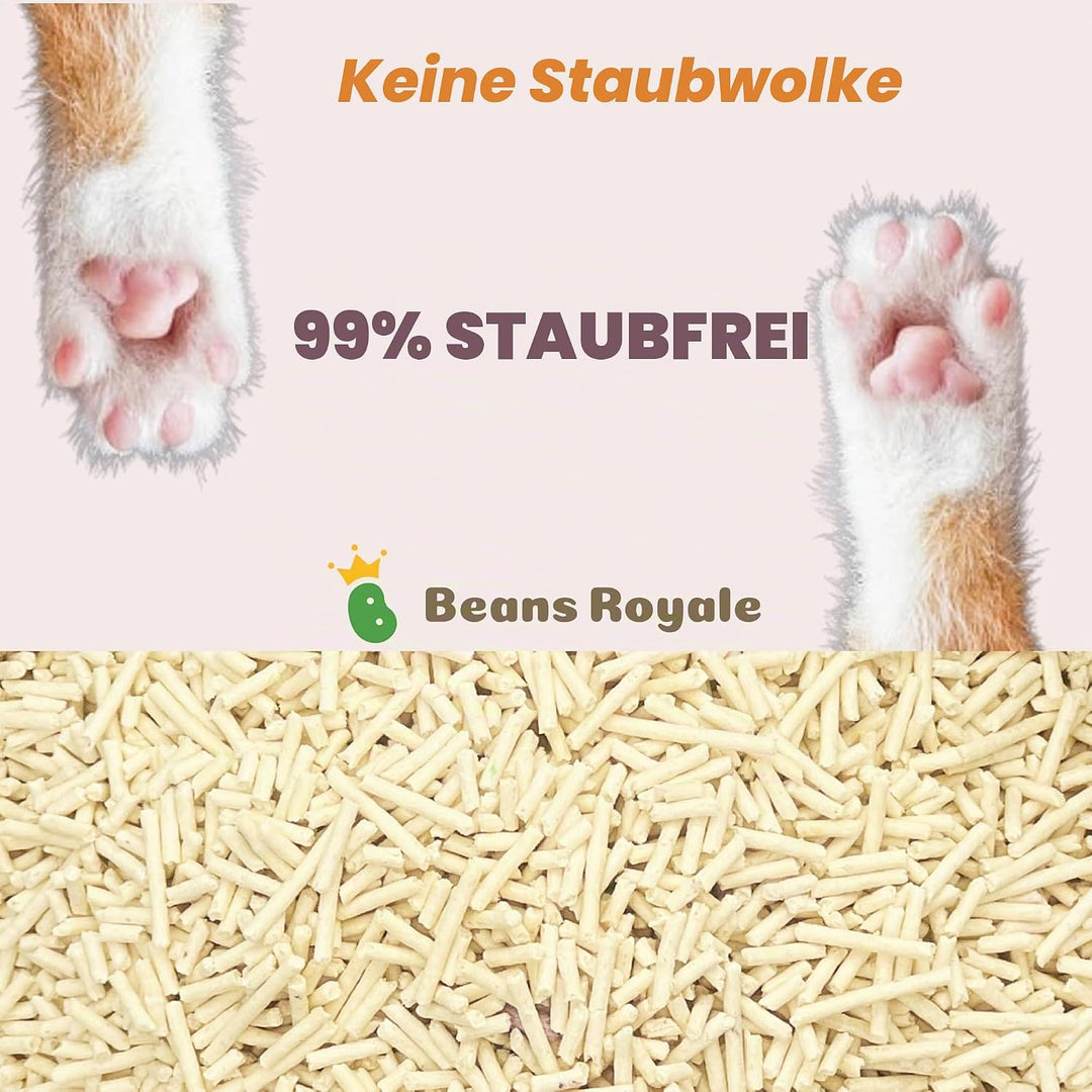 Tofu Katzenstreu, klumpendes Kätzchenstreu, spülbar, Erbsfaser, staubfrei, geruchskontrollierend, ge
