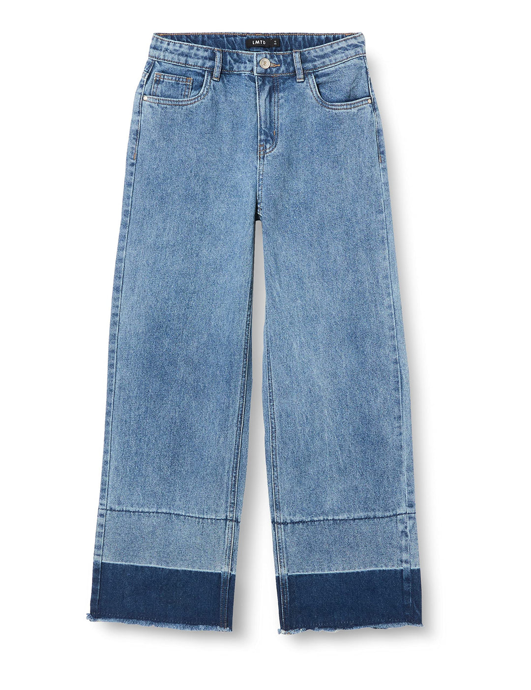 NAME IT Mädchen Nlfbigletizza DNM Hw Wide Pant Jeans 152 Medium Blue Denim, 152 Medium Blue Denim