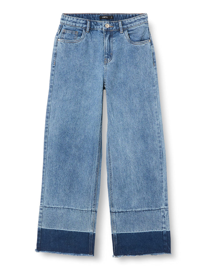 NAME IT Mädchen Nlfbigletizza DNM Hw Wide Pant Jeans 152 Medium Blue Denim, 152 Medium Blue Denim
