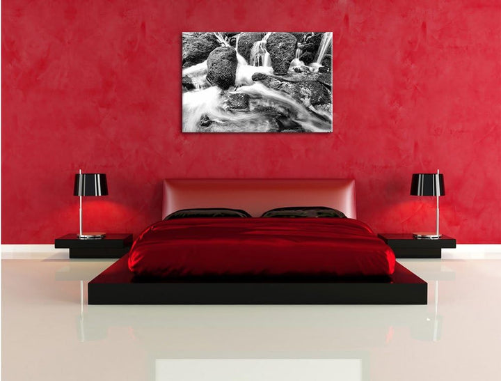 Pixxprint Gertelbach im Schwarzwald als Leinwandbild/Grösse: 100x70 / Wandbild/Kunstdruck/fertig bes