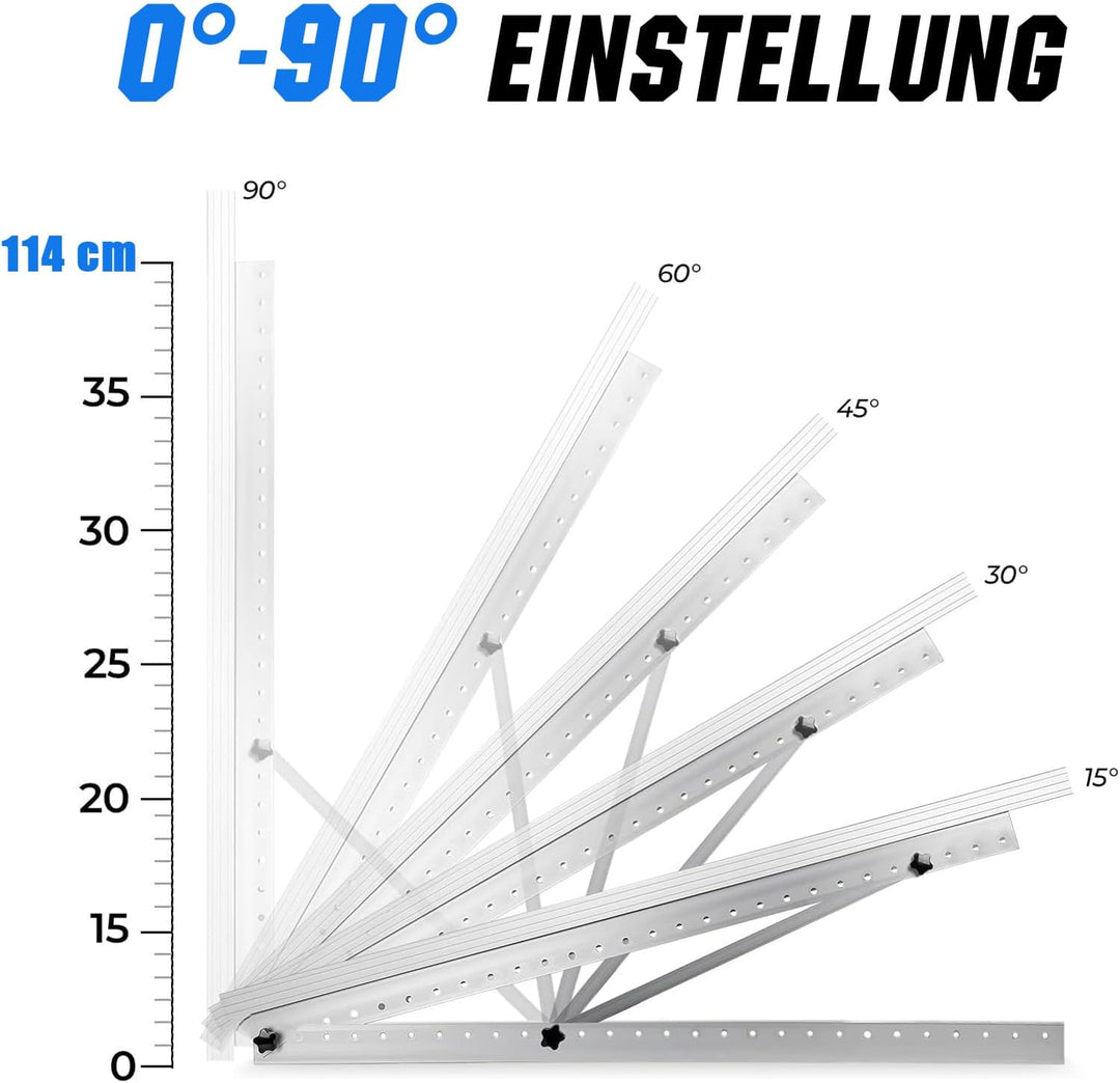 Solarmodul Halterung 45 Zoll,Photovoltaik Universal Solarmodul Halterungen 114CM photovoltaik, Balko