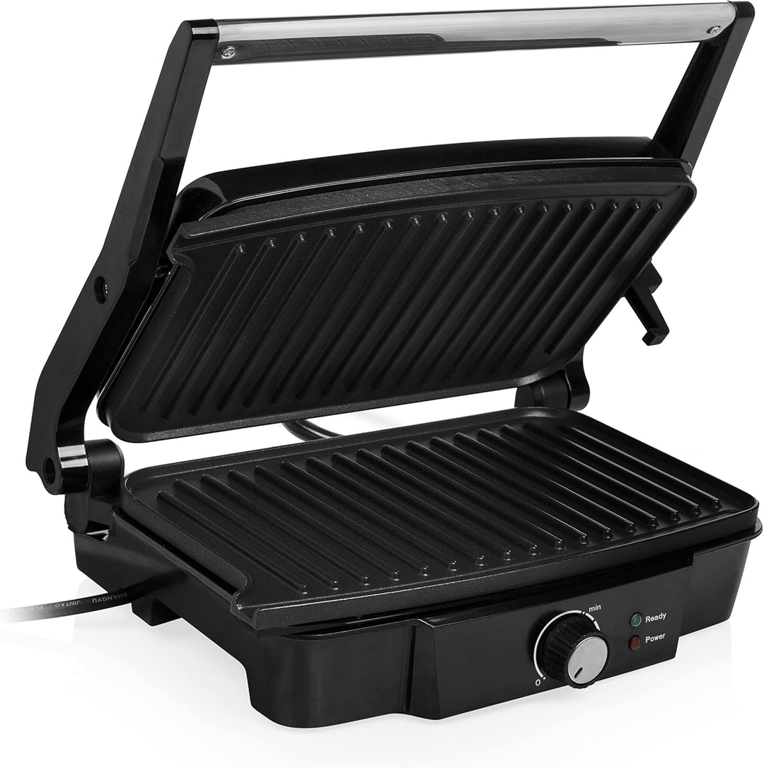 Tristar Kontaktgrill mit 180° Öffnung und Einer Bratfläche von 28 x 17 cm/auch als Tischgrill nutzba