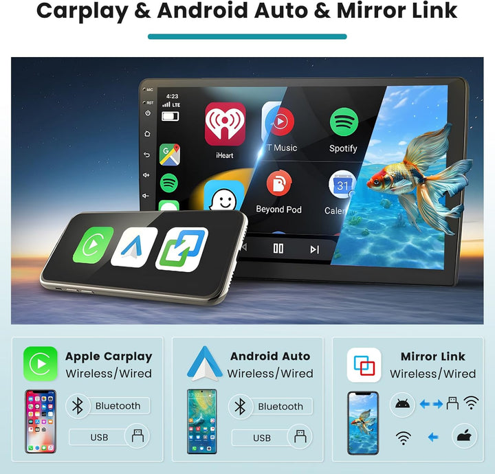 Hikity 2G 64G Android 15 Autoradio Für Toyota RAV4 2007-2011 mit Wireless Carplay Android Auto,9 Zol