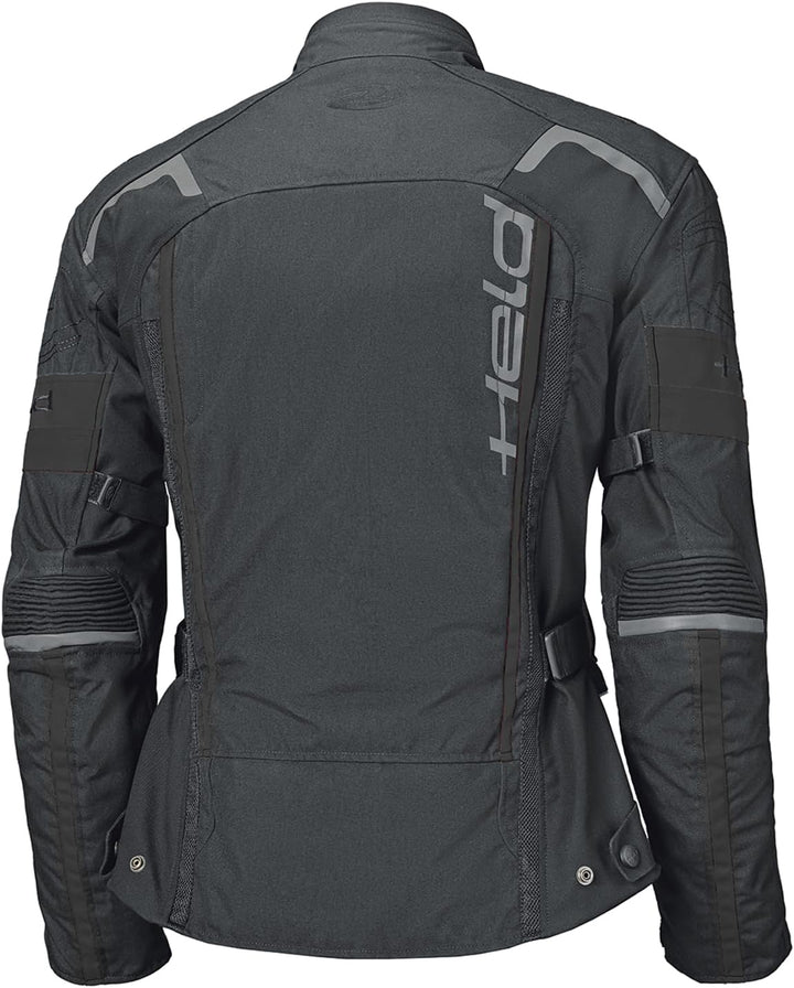 Held Motorradjacke mit Protektoren Motorrad Jacke 4-Touring II Textiljacke schwarz/rot 4XL, Herren,