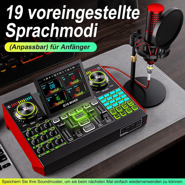 G10 Podcast Mikrofon Set mit 3,5mm Kondensatormikrofon P17