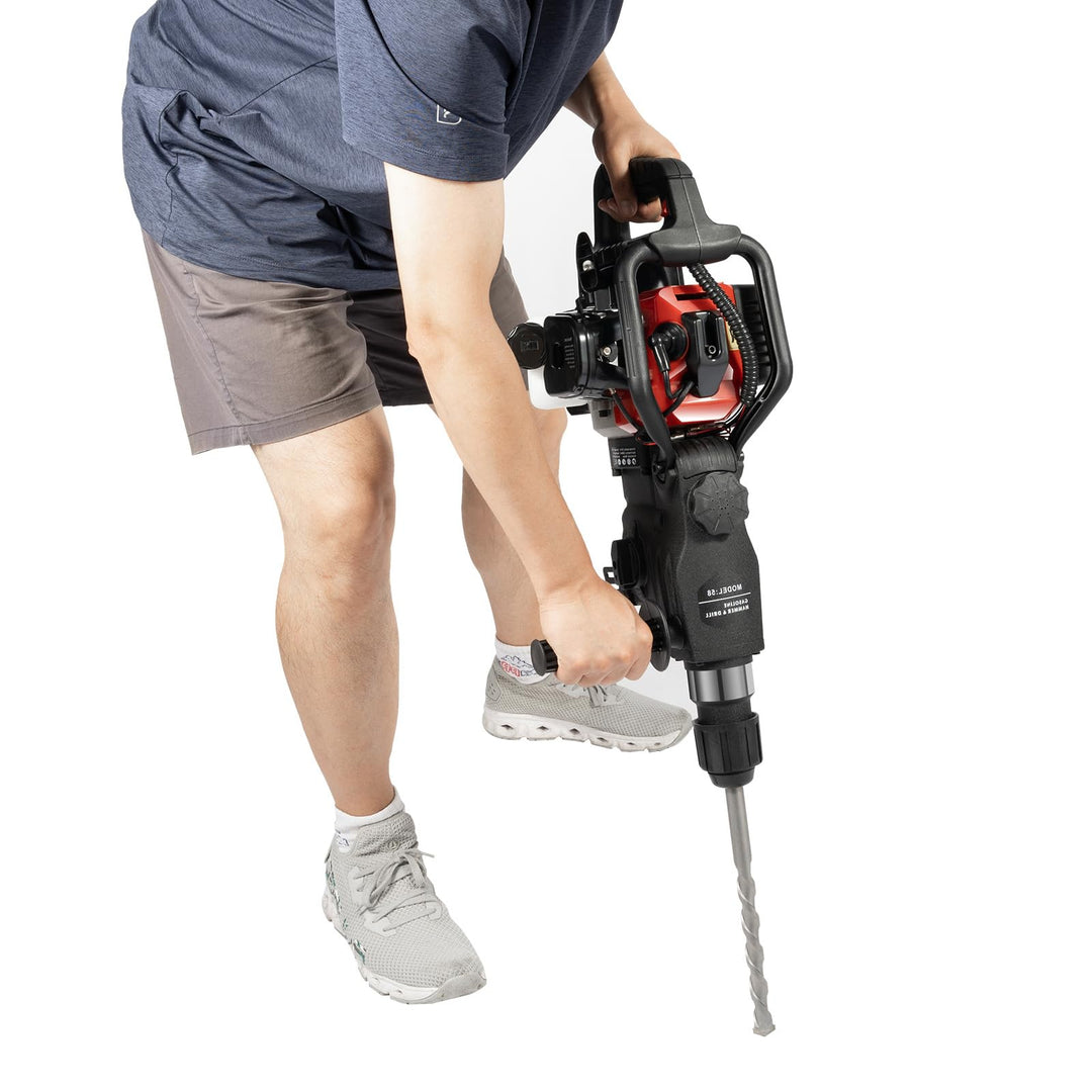 1200W Abbruchhammer Benzin,Stemmhammer Meisselhammer,Stemmhammer Meisselhammer,2-Takt Motor,32.6 cc,