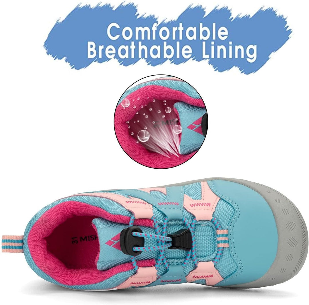 Mishansha Jungen Mädchen Wanderschuhe rutschfest Walkingschuhe Weich Flexibel Stabil Fitnessschuhe F