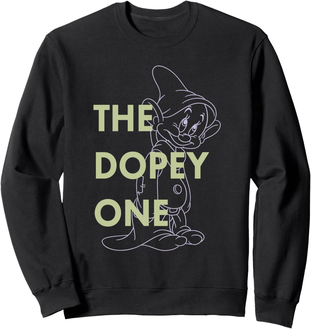 Disney Snow White Dwarf Dopey The Dopey One Outlined C1 Sweatshirt
