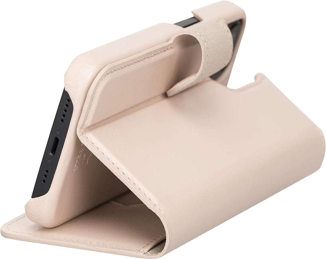 Solo Pelle Lederhülle kompatibel für iPhone 13 in 6.1 Zoll abnehmbare Hülle (2in1) inkl. Kartenfäche