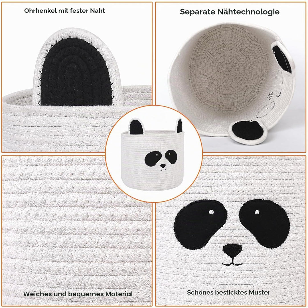 Aufbewahrungsbox 30x30x30, Kinderzimmer, Spielzeugkorb, Wäschekorb, Kallax (Panda) 30×30×30cm Panda