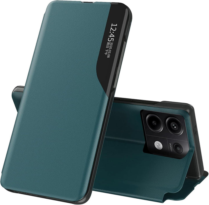 Handyhülle für Xiaomi Redmi Note 13 Pro Hülle Clear View Klappbar Leder Flip Hülle Redmi Note 13 Pro