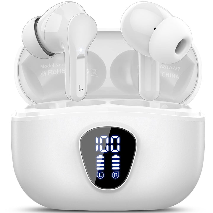 Bluetooth Kopfhörer, Kopfhörer Kabellos Bluetooth 5.4 In Ear, 4 ENC Noise Cancelling Mic Ohrhörer, H