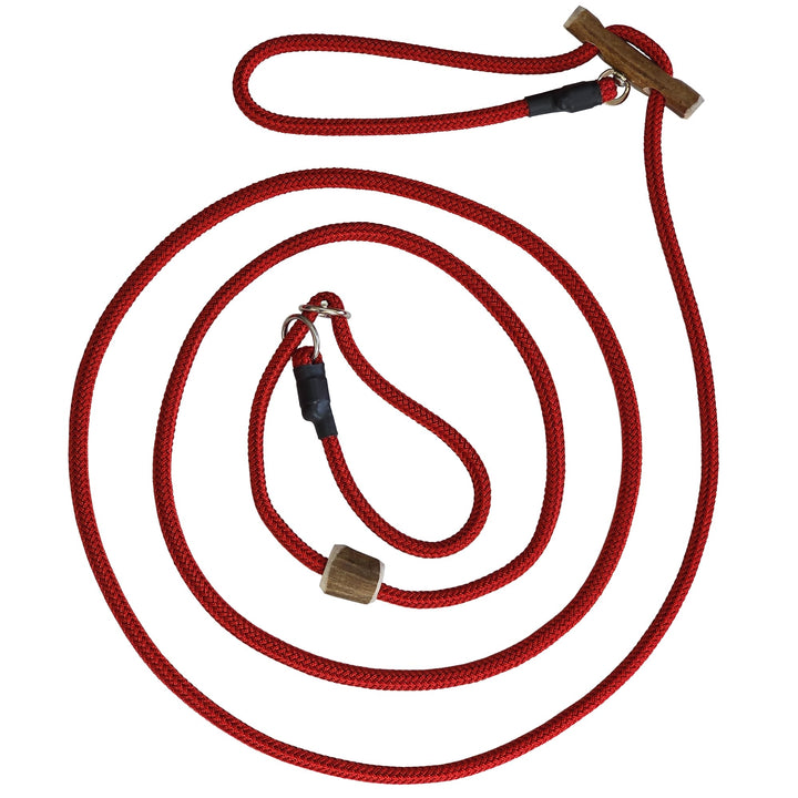 Themahund Umhängeleine Moxonleine mit Zugstopp 8mm (280 cm, Rot) 280 cm Rot, 280 cm Rot