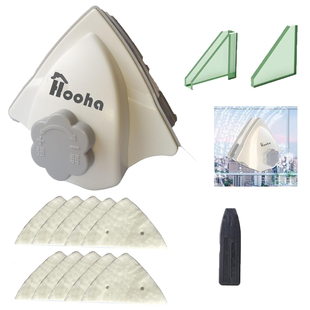 Hooha Fensterputzer Magnetisch Mit 5-Gang Einstellbar Für Glasstärke 3-26mm, Doppelseitiger Glaswisc