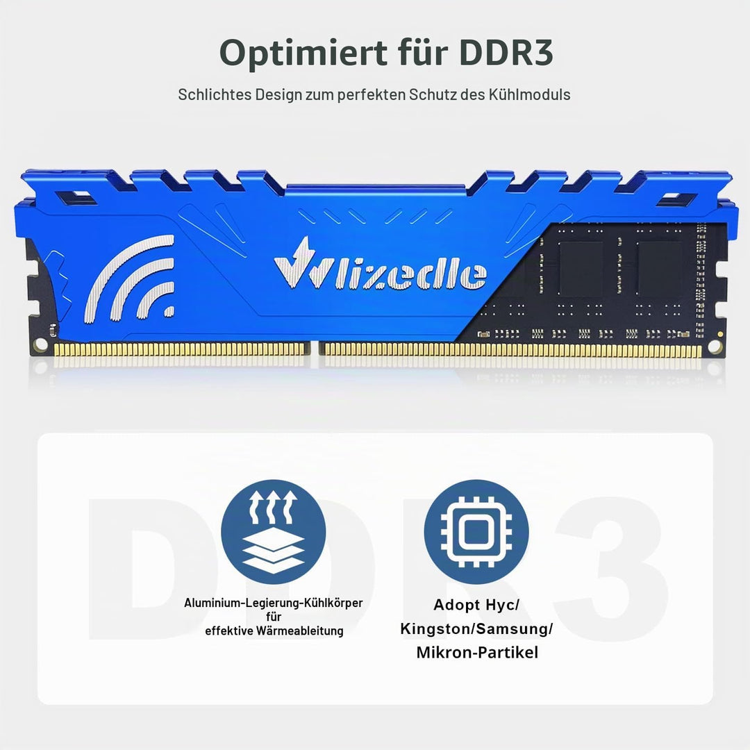DDR3 Desktop Memory RAM 8GB Kit (2x4GB) 1333MHz CL9 U-DIMM Wlizedle PC Computer Arbeitsspeicher PC3-