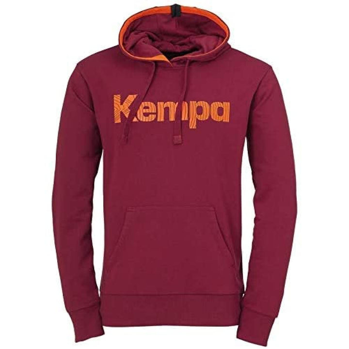 Kempa Herren Graphic Hoodie Sweatshirt, deep rot, S