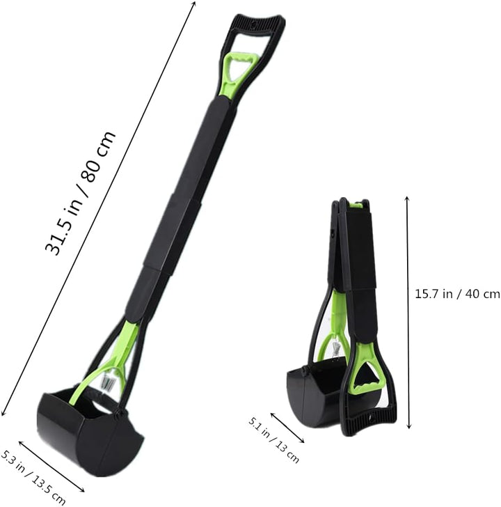 Hundekotschaufel, 80 cm langer Griff, zum Spazierengehen, Greifer für mittelgrosse und grosse Hunde,