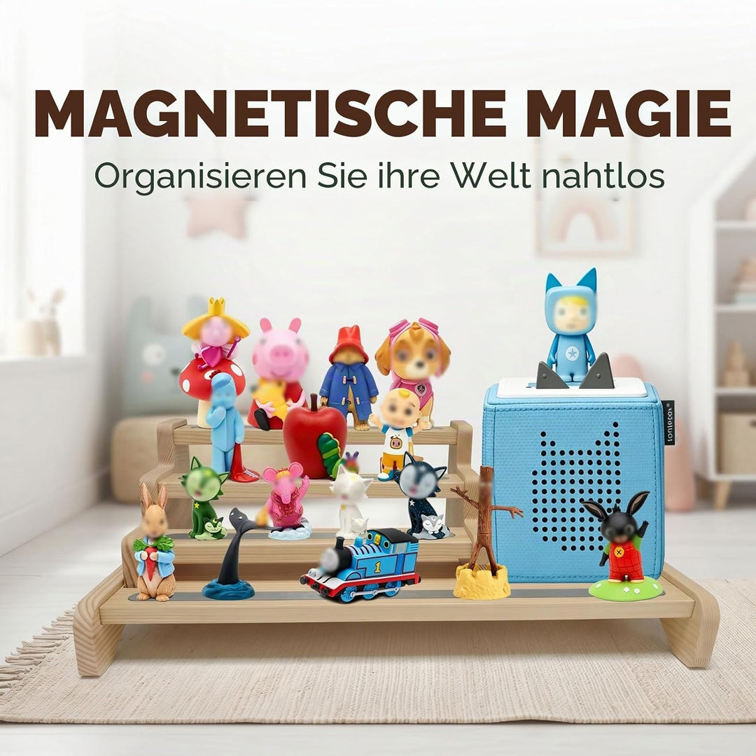 3-Tier Regal für Tonie-Figuren, Tischregal für Toniebox 1/2, Aufbewahrung von Tonies Figuren &amp; Chara