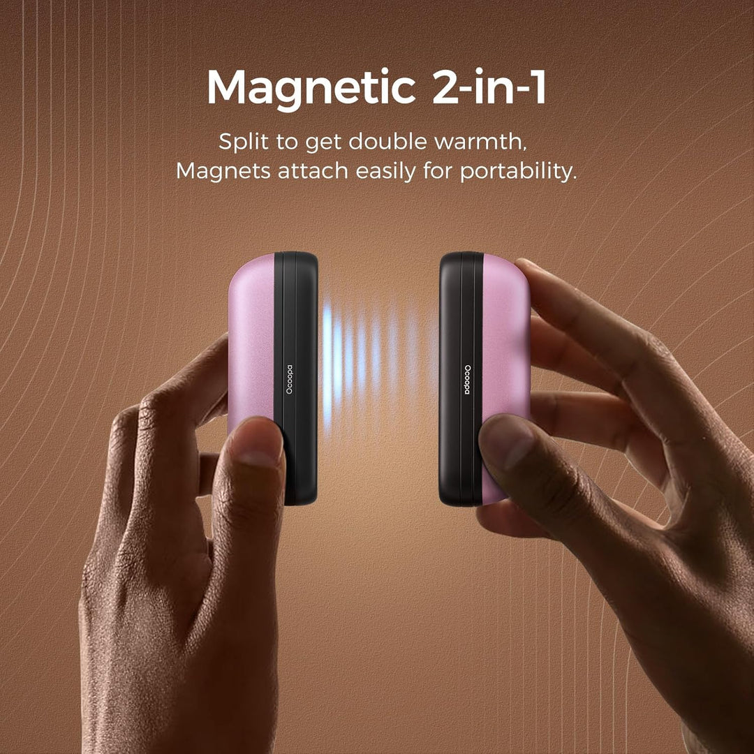 OCOOPA Handwärmer Taschenwärmer UT2S Mini, 5200mAh, Handwärmer Magnetisch Elektrisch 2er Set, Tasche