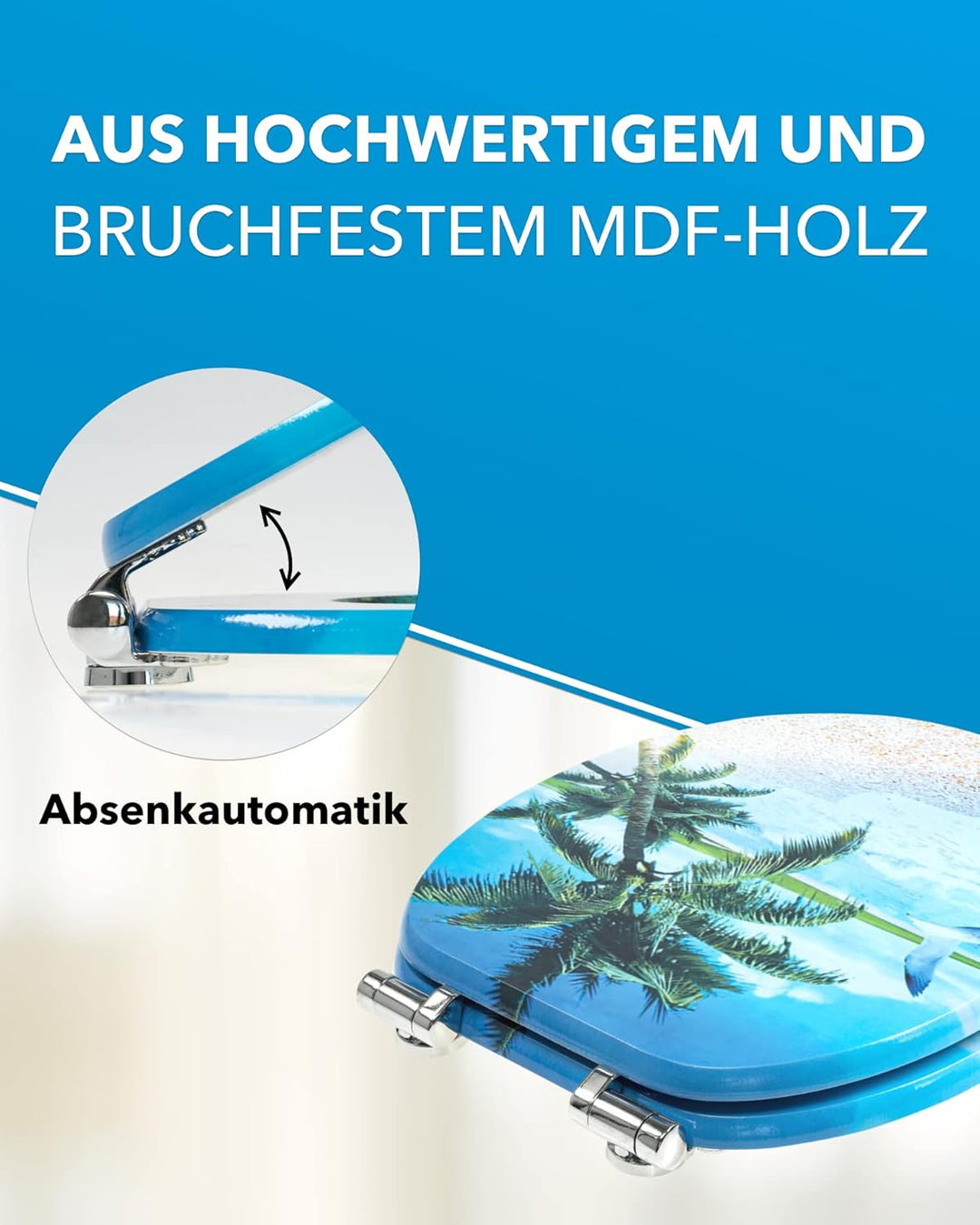 Xonic Design WC-Sitz - Premium Klo-Deckel - Toilettensitz mit Absenkautomatik - hochwertige Klobrill
