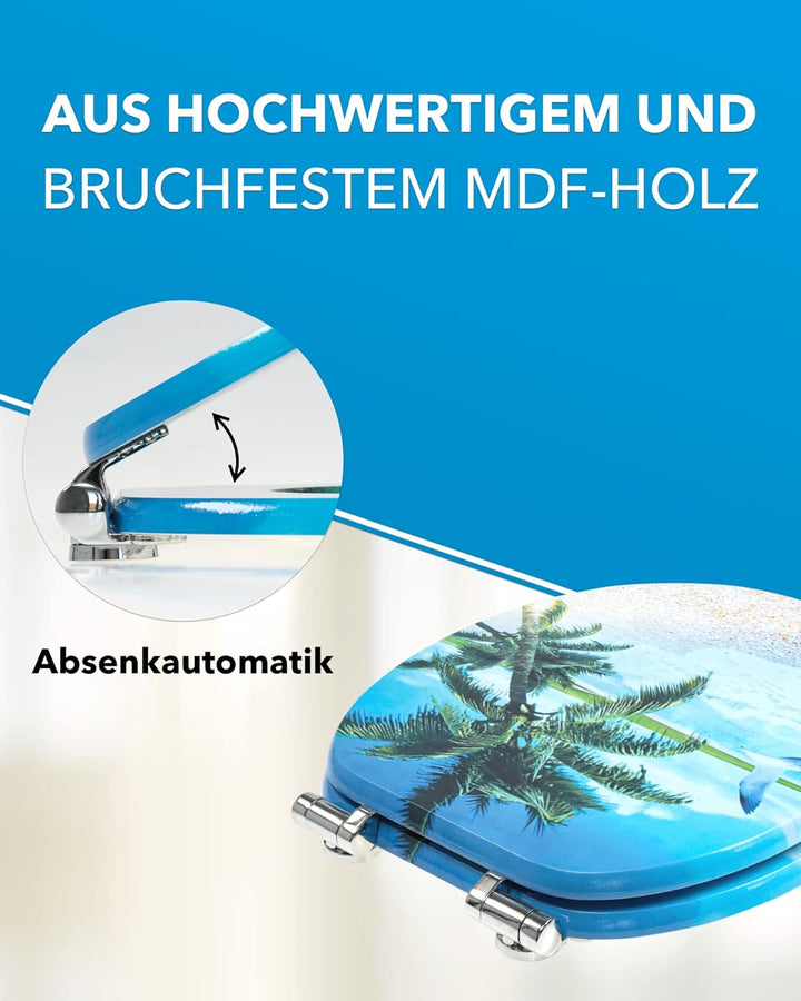 Xonic Design WC-Sitz - Premium Klo-Deckel - Toilettensitz mit Absenkautomatik - hochwertige Klobrill