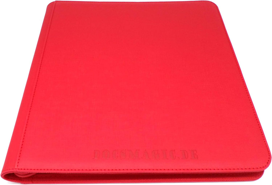 Docsmagic.de Premium Pro-Player 12-Pocket Playset Zip-Album Red - 480 Card Binder - MTG - PKM - YGO