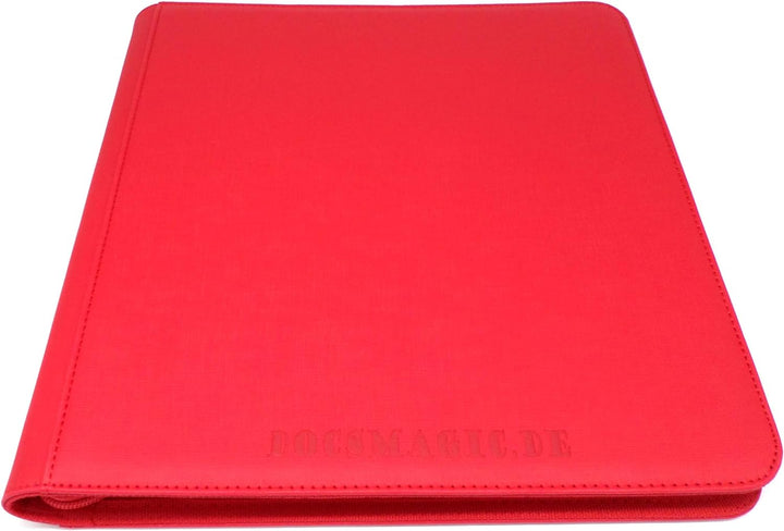 Docsmagic.de Premium Pro-Player 12-Pocket Playset Zip-Album Red - 480 Card Binder - MTG - PKM - YGO