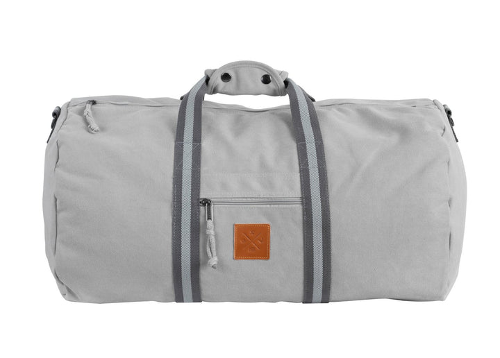 Canvas Barrel Bag - Sporttasche, 45 Liter, Duffel Bag Tasche aus 100% Baumwolle mit Echt-Leder Vered