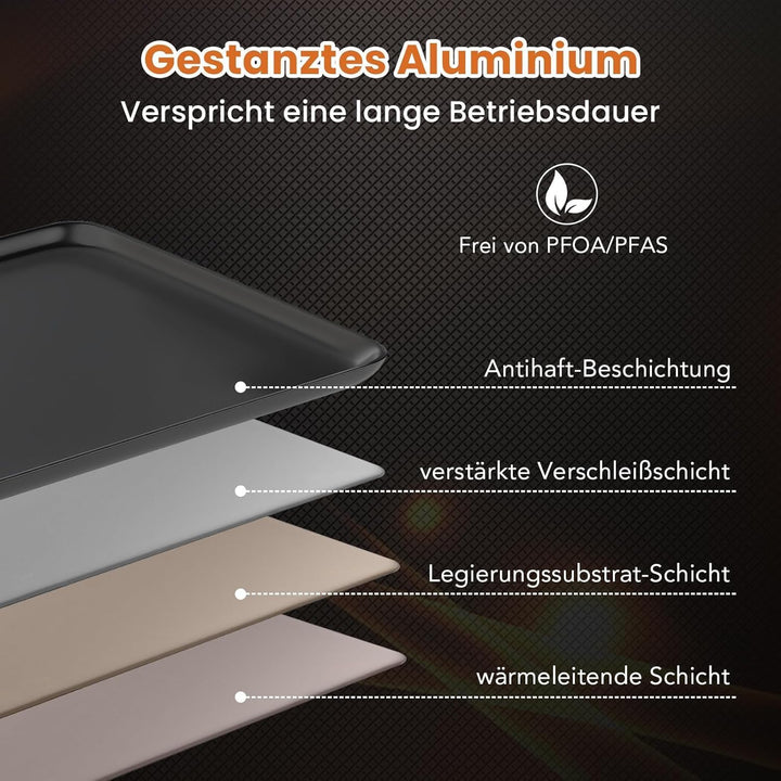 GOPLUS Elektrische Tischgrill, Teppanyaki Grill für 6-8 Personen, Elektrogrill mit 4 einstellbarer T