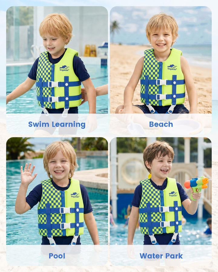 Kinder Schwimmweste Neopren Weste Schwimmjacke Kleinkinder Jungen Mädchen Bademode Schwimmen Jacke S