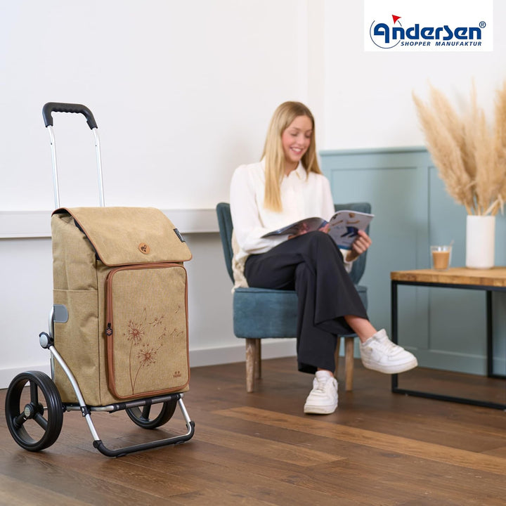 ANDERSEN Einkaufstrolley - Royal Shopper Erbo beige 45 L Einkaufswagen, gross, Thermo, vielseitig, A
