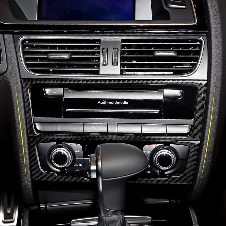 Auto CD Panel Aufkleber Klimaanlage Volume Panel Control Frame Trim Kompatibel mit Audi A4 B8 A5 S4