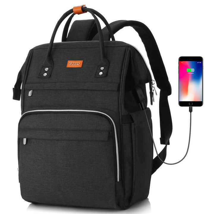 Rucksack Damen, Rucksack Schule mit 15.6 Zoll Laptopfach &amp; USB-Ladeanschluss,Schulrucksack Mädchen T