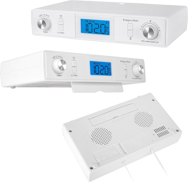Küchenradio mit Bluetooth Krüger&Matz KM0817, Unterbauradio, LCD, Timer, Wecker