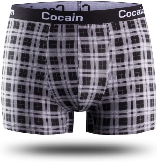 5 Stück Marken-Boxershorts in Premiumqualität, eng anliegend, Grössen M L XL XXL, Dunkle Karo's