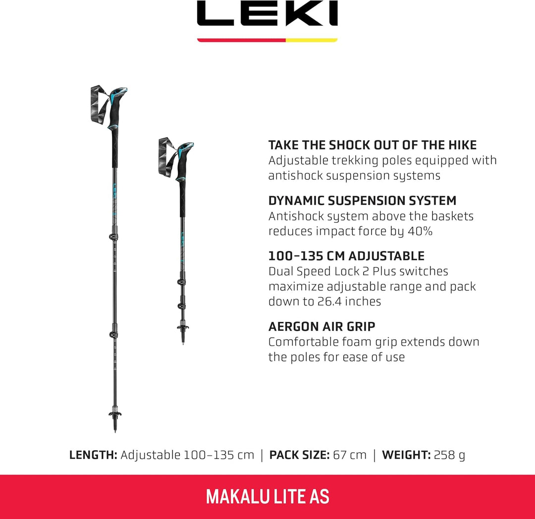 Leki Makalu Lite AS Stöcke black-dark anthracite-petrol 100 - 135 cm, black-dark anthracite-petrol 1
