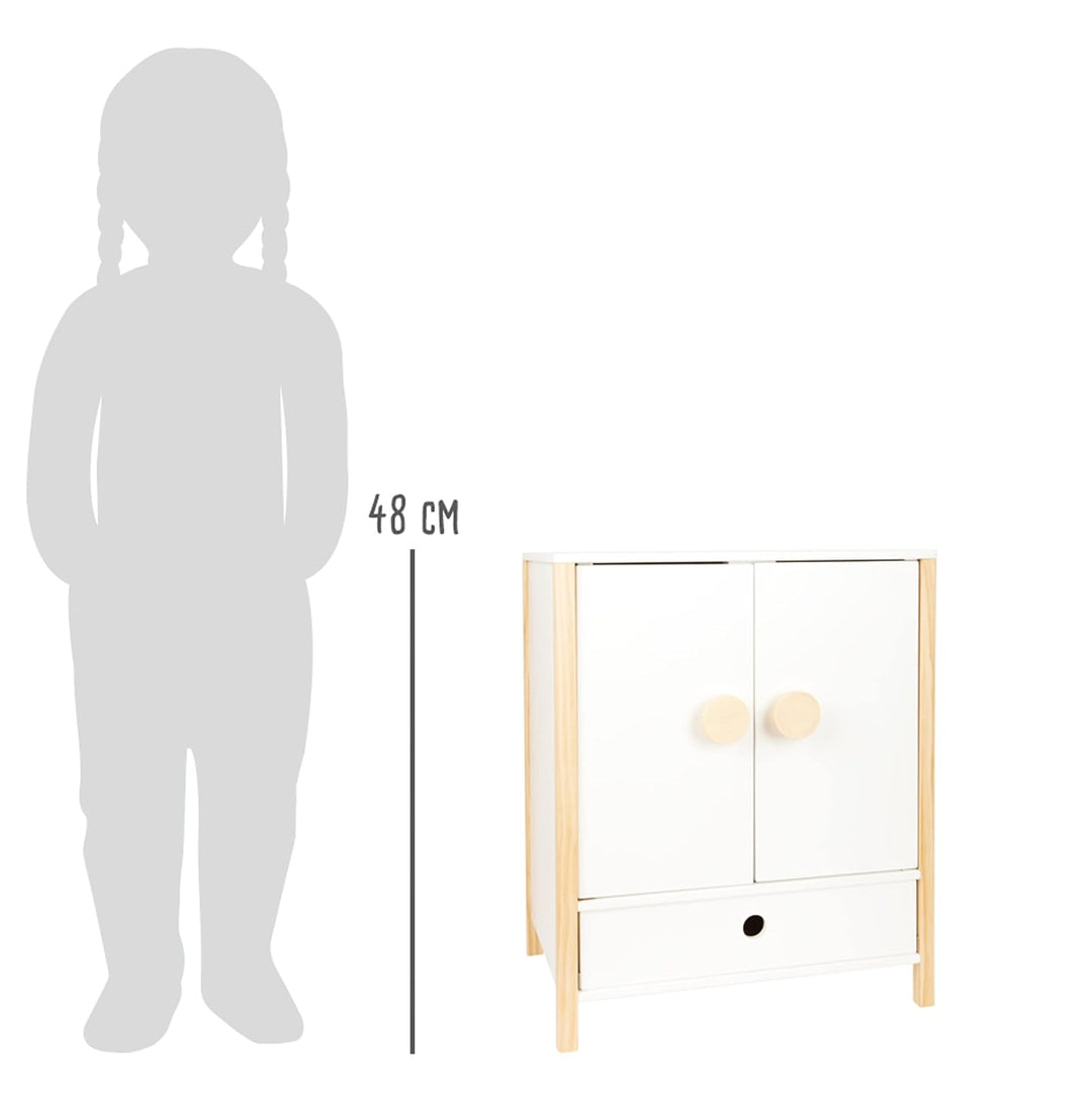 small foot Puppenschrank Little Button, mit leichtgängigen Flügeltüren, inkl. Kleiderbügeln, ab 3 Ja