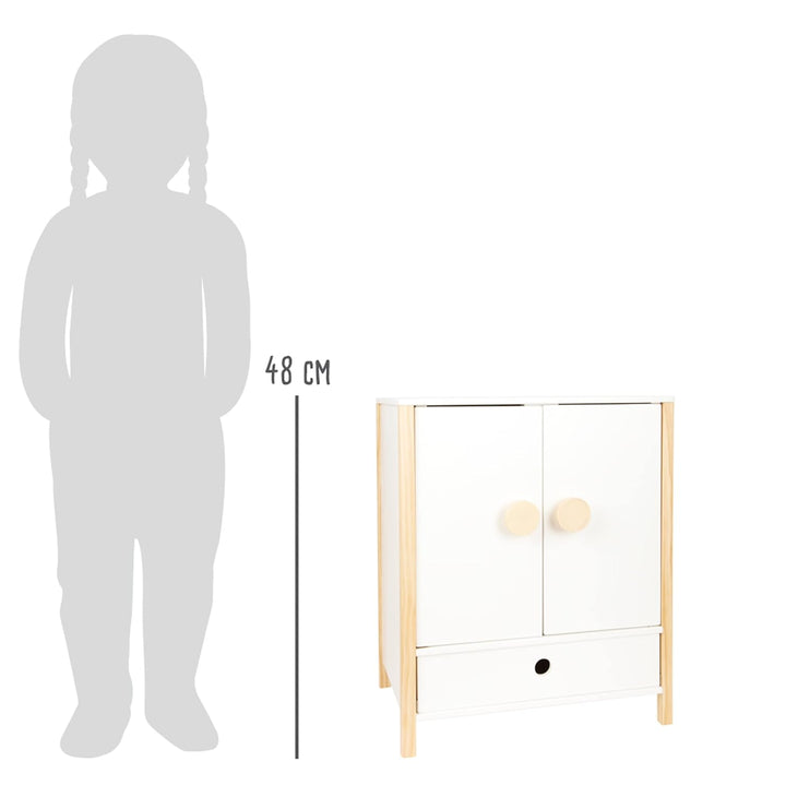 small foot Puppenschrank Little Button, mit leichtgängigen Flügeltüren, inkl. Kleiderbügeln, ab 3 Ja