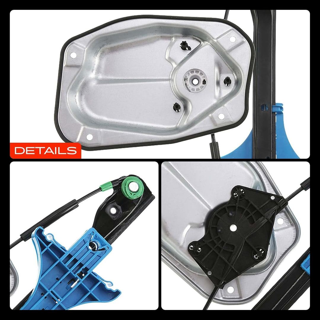 Frankberg Fensterheber elektrisch 4/5 Türen Hinten Links Kompatibel mit Golf Plus 5M1 521 Golf V 1K1