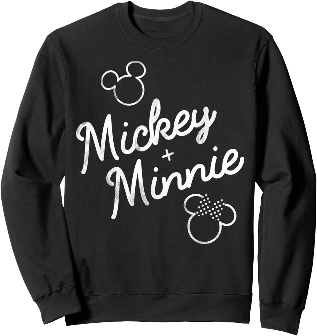 Disney Mickey & Friends Mickey & Minnie Text Sweatshirt