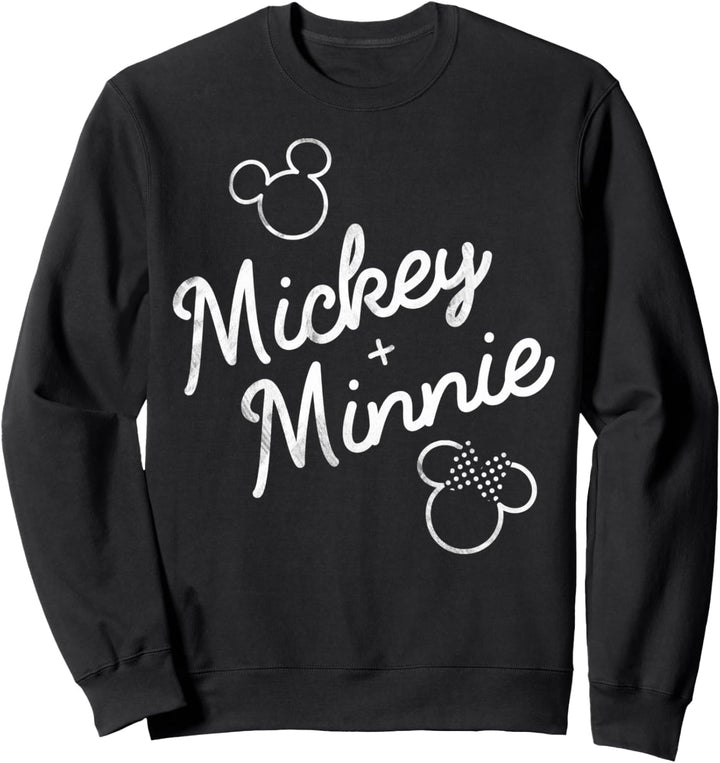 Disney Mickey & Friends Mickey & Minnie Text Sweatshirt