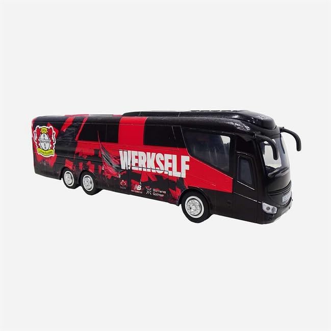 Bayer 04 Leverkusen Mannschaftsbus Modell – Offizieller Werkself Fanartikel Bus mit Rückzugfunktion