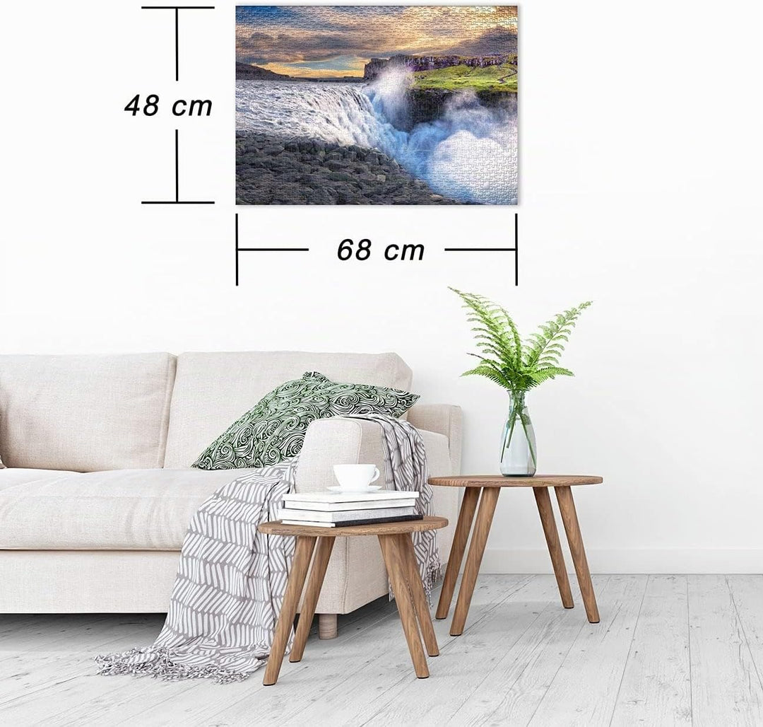 Ulmer Puzzleschmiede - Puzzle „Islands Wilde Wasser“ - Klassisches 1000 Teile Landschaftspuzzle – De