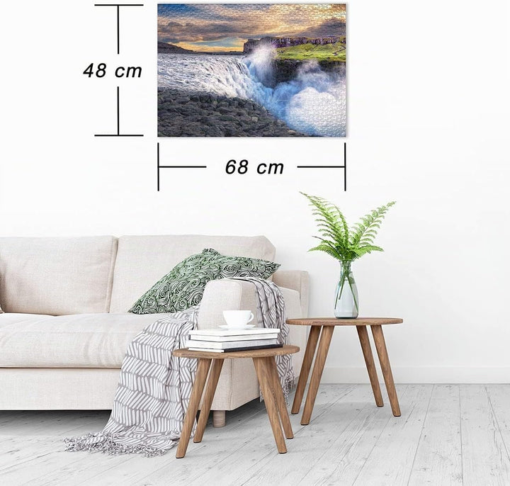 Ulmer Puzzleschmiede - Puzzle „Islands Wilde Wasser“ - Klassisches 1000 Teile Landschaftspuzzle – De