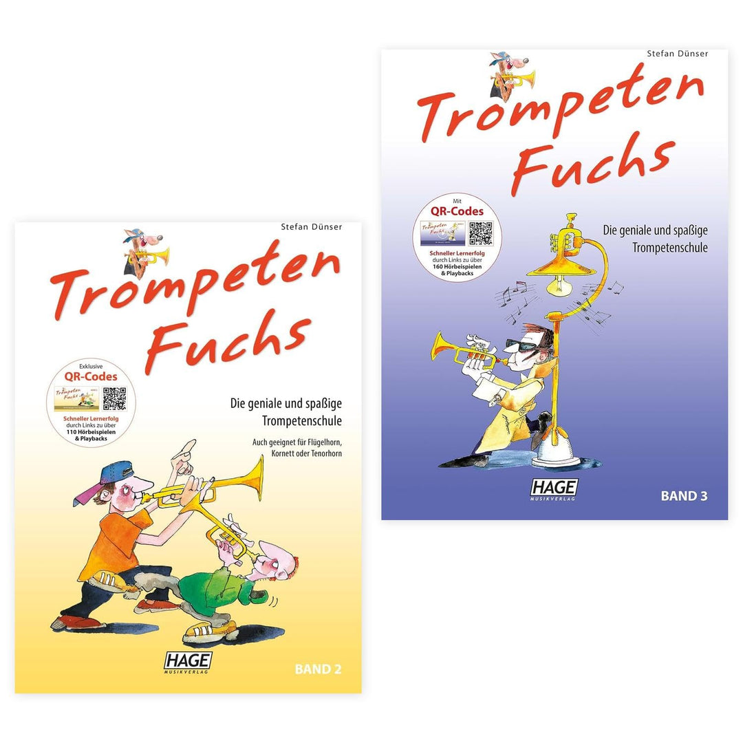 Trompetenfuchs 2 und 3 mit Online QR Codes: (Starterset) - Trompeten Fuchs Band 2 und Band 3 - ISBN