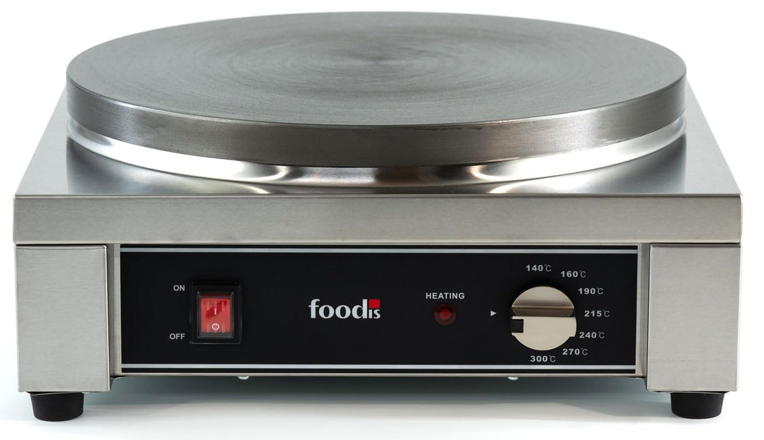 foodis Crepes-Maker 2700W / 230V inkl. Crepewender & Teilverteiler - Gastro Crepe-Maschine 40cm mit