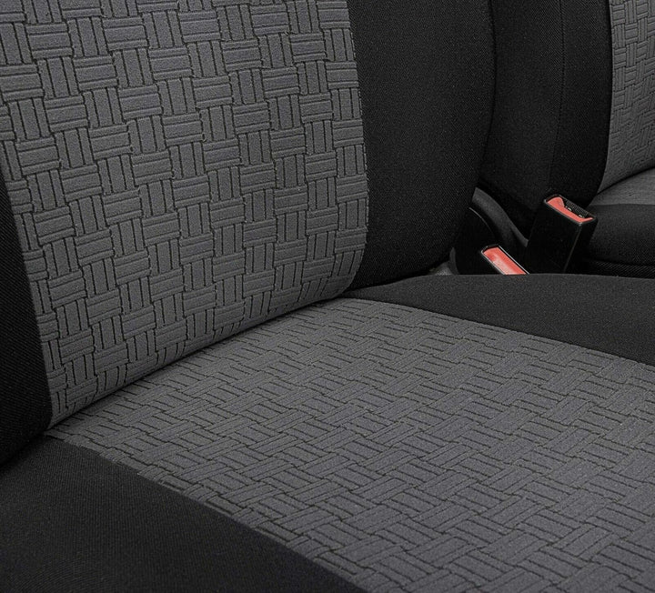 ERJOT Autobezüge Fahrer Bus AKROPOL kompatibel mit VW T6 Massgefertigte Sitzbezüge Grau Schwarz Stof