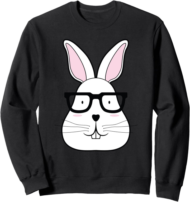 Nerd Rabbit - Funny Easter Holiday Bunny Glasse Sweatshirt