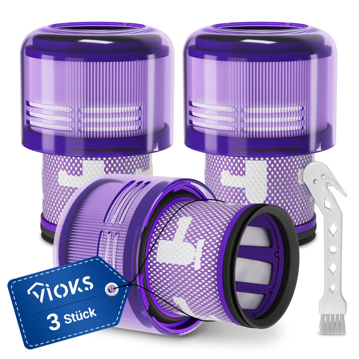 VIOKS Set 3x Staubsauger Filter Ersatz für Dysоn Staubsauger Filter 970013-02 97001302 + 1x Reinigun